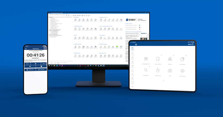 Streit zündet eine Digitalisierungsrakete: Mit der Handwerkersoftware Streit V.1 und den passenden Apps ist eine vollumfängliche Digitalisierung im Elektrohandwerk möglich.