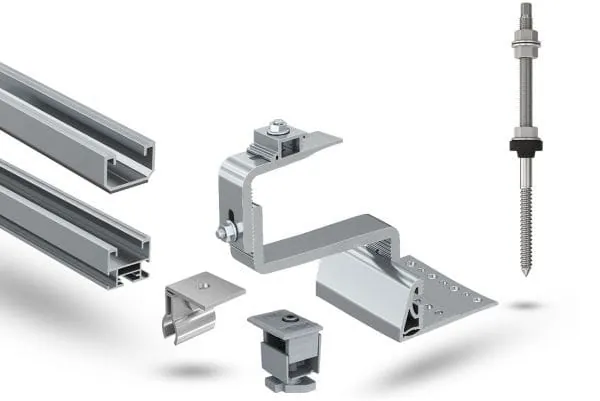 PV-Befestigungssysteme von fischer : Dachhaken, Montage-Schienen aus Alu, Gewindeschrauben