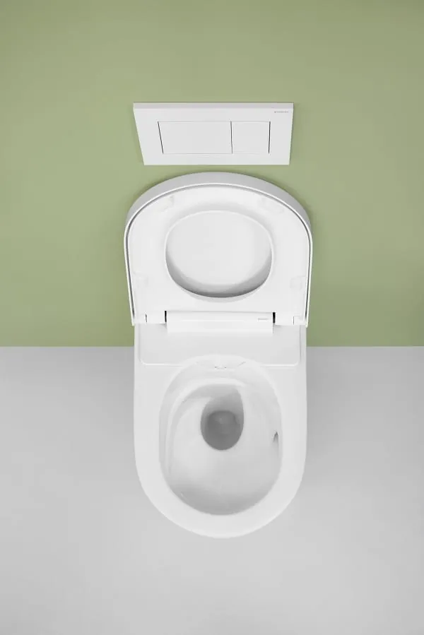 Die TurboFlush-Spültechnik sorgt beim neuen Geberit Dusch-WC für eine saubere und leise Ausspülung.
