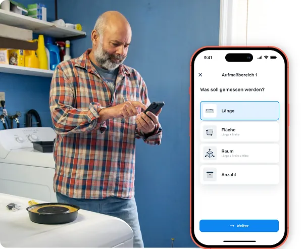 Der neue App-Zusatz soll zukünftig manuelles Aufmessen ersetzen.