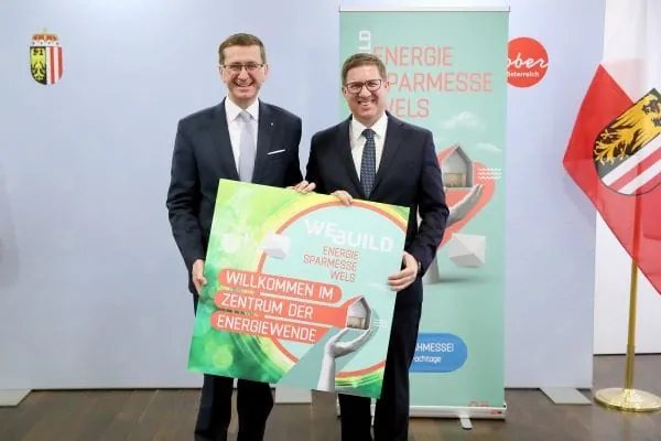 Wirtschafts- und Energie-Landesrat von Ober&ouml;sterreich Markus Achleitner und Dr. Andreas Rabl B&uuml;rgermeister der Stadt Wels