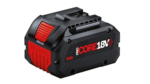 Der ProCore18V+ eignet sich besonders für leistungsstarke Anwendungen wie das Bohren großer Bohrdurchmesser oder das Sägen großer Schnitttiefen mit Biturbo-Geräten.