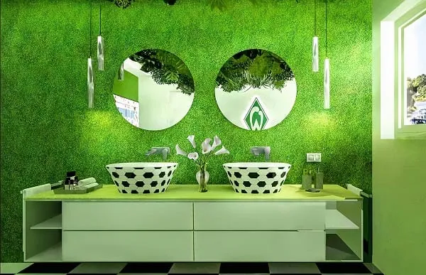 Elements entwickelte ein Bad im Design des Fußballklubs SV Werder Bremen.