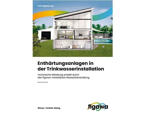 Das Titelblatt der Neuauflage der Technischen Mitteilung zu Enth&auml;rtungsanlagen in der Trinkwasserinstallation.