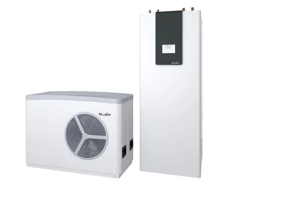 Luft-Wasser-W&auml;rmepumpe mit Au&uuml;&szlig;en- und Inneneinheit