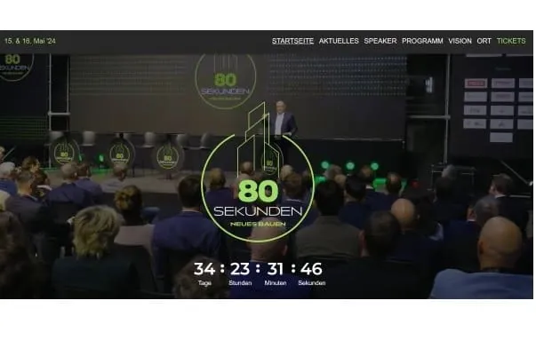 Screenshot „80 Sekunden – Neues Bauen“ will in Berlin Lösungen für eine Wende im Wohnungsbau zeigen.