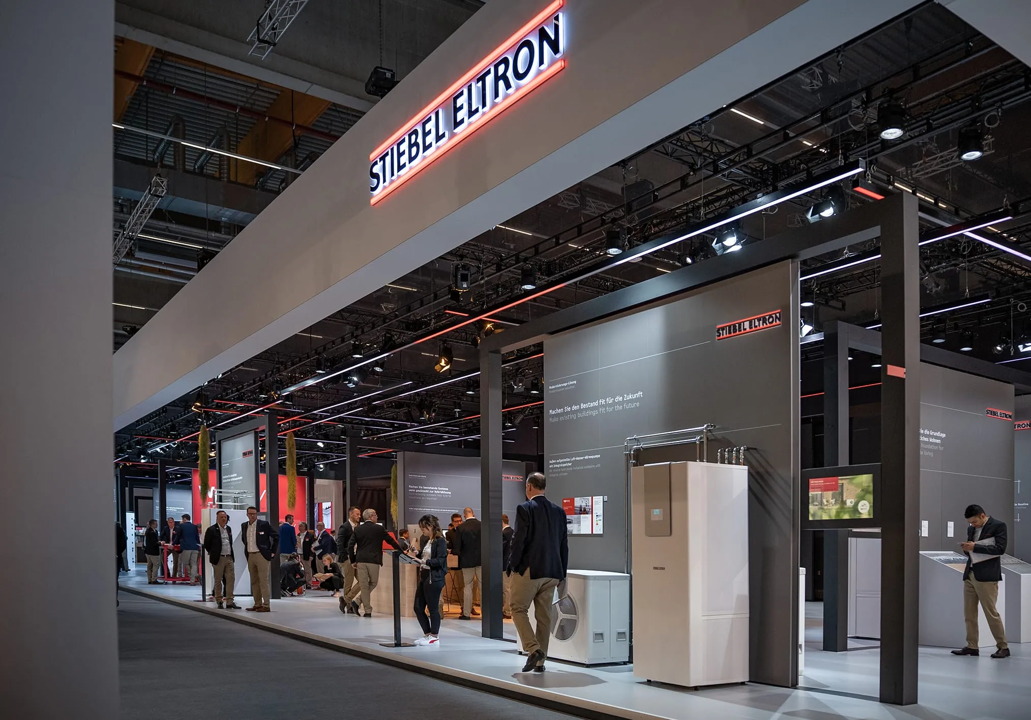 Auf der ISH, der weltgrößten Sanitär- und Heizungsmesse in Frankfurt, ist Stiebel Eltron immer vertreten – so wie hier bei der Messe 2023.
