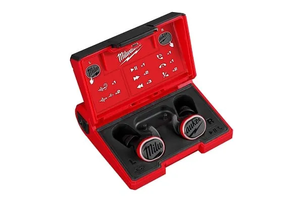 Die RedLithium-USB Bluetooth-Earbuds bieten einen zertifizierten, passiven Geh&ouml;rschutz, einen speziellen Jobsite-Aware-Modus und die M&ouml;glichkeit, Anrufe entgegenzunehmen.