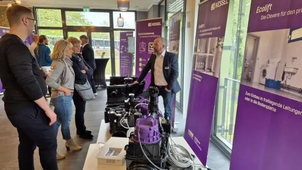 Mit der neuen Ecolift L war die komplette Hybrid-Produktfamilie von Kessel als sichere, effektive und nachhaltige Entw&auml;sserungsl&ouml;sung erlebbar.