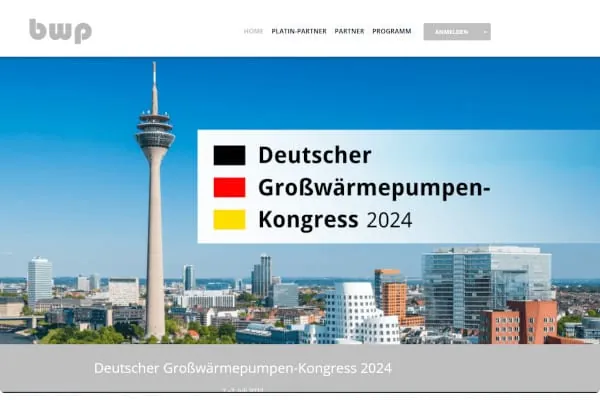 Der deutsche Großwärmepumpen-Kongress 2024 findet am 3. Juli in Düsseldorf statt.