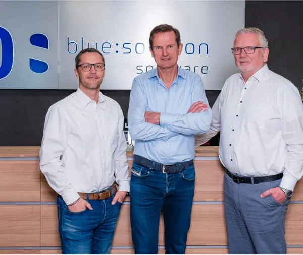 Gesch&auml;ftsleiter Danny Braunsteiner, Gesch&auml;ftsf&uuml;hrer und Gr&uuml;nder Rudolf Melching und Gesch&auml;ftsleiter Christof Sch&auml;fer (v.l.).