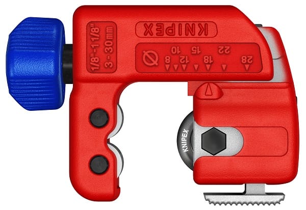 Der Knipex TubiX Rohrabschneider ist jetzt für Rohre mit einem Durchmesser von 3 bis 30 mm verfügbar.