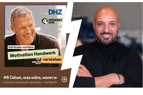 Mr. Universum, Gladiator und großer Fan des Handwerks: Ralf Moeller stellt sich und Cehan San (Obermeister Innung für Sanitär- und Heizungstechnik Oldenburg) im Podcast die Frage, wie eine Welt ohne Handwerk aussehen würde.