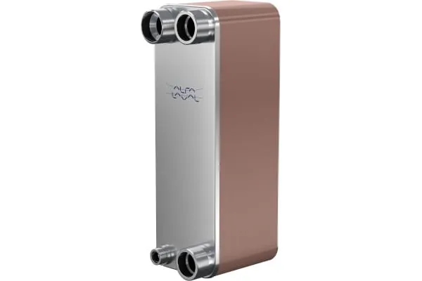 Die Plattenwärmetauscher der neuen Reihe SE von Alfa Laval (hier: SE74) maximieren die Effizienz und Sicherheit beim Einsatz von Propan in Wärmepumpen.