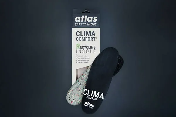 Die Clima-Comfort-Einlegesohlen sind ab sofort Teil des kompletten Atlas-Schuhsortiments und bestehen zu 86 % aus recyceltem Ecofoam.