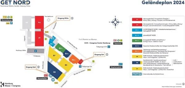 &Uuml;ber 600 Ausstellende zeigen vom 21. bis 23. November 2024 auf der GET Nord in Hamburg auf &uuml;ber 60.000 m 2 ein umfangreiches Angebot an Produkten, Systemen und Dienstleistungen aus dem Bereich der Geb&auml;udetechnik.