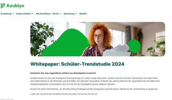 Wie Sch&uuml;ler ticken: Azubiyo hat eine  aktuelle Trendstudie 2024 ver&ouml;ffentlicht. 