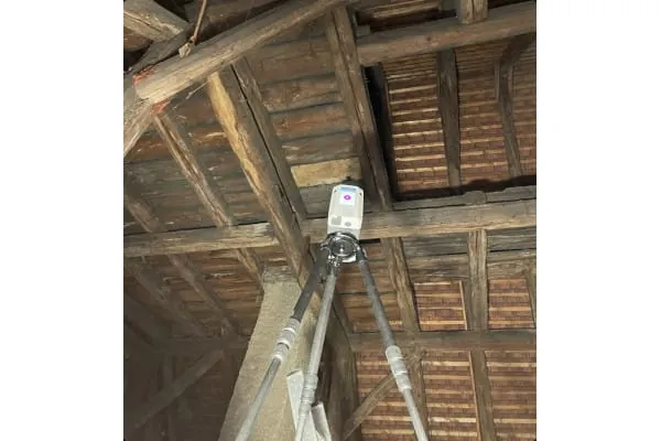 Vermessung am Beispiel eines Balkenwerks.