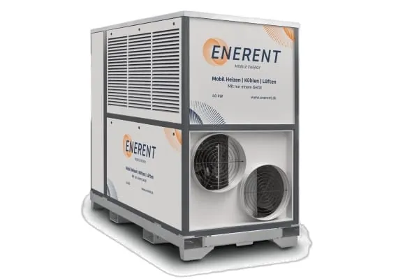 mobile Luft-/Luft-W&auml;rmepumpe im Klein-Container-Format