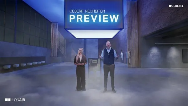 Die digitale Geberit Neuheiten Preview ab dem 9. Januar 2025: In kompakten 30 Minuten wird ein umfassender Einblick in die Neuheiten geboten.