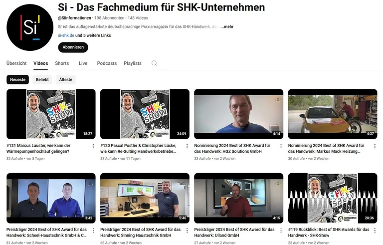 YouTube-Kanal der Si.