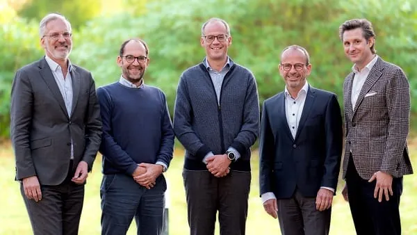 Vorstand des DG Haustechnik 2024: Wilhelm Schuster, Henrik Schmidt, Johannes M. B&ouml;rner, Thomas Werner, Bastian H&ouml;rdemann (v. l.).