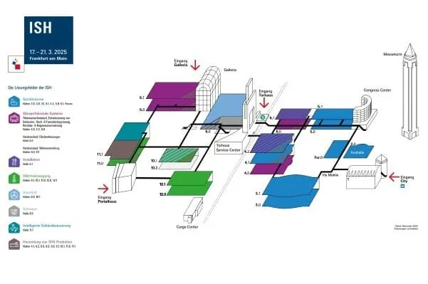 Das neue Konzept der ISH 2025 umfasst acht L&ouml;sungsfelder, in denen Aussteller ihre innovativen Technologien und Konzepte pr&auml;sentieren. 