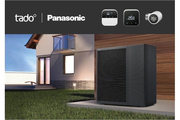 Die integrierte Lösung von Panasonic und tado° kombiniert Wärmepumpe, Raumsteuerung und Energiemanagement-System.