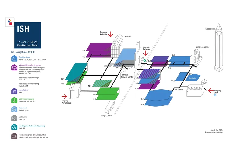 Durch die neue Aufteilung in acht L&ouml;sungsfelder ergeben sich Ver&auml;nderungen in der Hallenaufteilung.