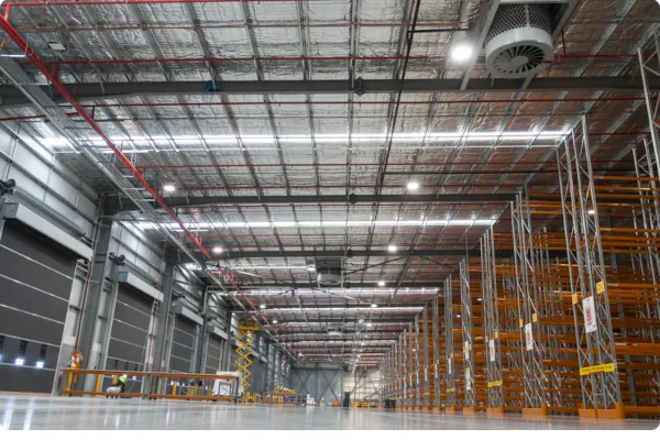 Einsatz des Systems in einem Logistik-Verteilzentrum.