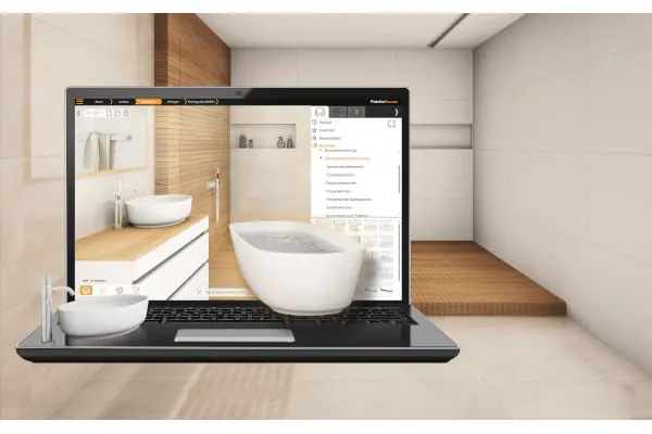 Digitale Badplanung: Die Bedienung von Palette Rooms ist so intuitiv, dass keine aufwendige Einarbeitung und keine CAD-Kenntnisse erforderlich sind.