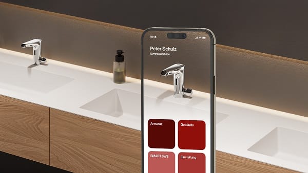 Auf der ISH Frankfurt präsentiert Armaturenhersteller Schell seine neuesten Produktentwicklungen aus den Bereichen Trinkwasserhygiene, Healthcare und Wassersparen. Eines der Highlights: die neue elektronische Armaturengeneration E² mit Sensortechnologie, integriertem Bluetooth und dazugehöriger neuer App.