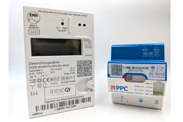Das intelligente Messsystems (iMSys) von Inexogy besteht aus digitalem Stromz&auml;hler und Smart Meter Gateway (SMGW).