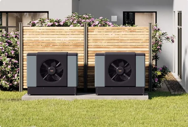 W&auml;rmepumpen-Kaskaden sorgen f&uuml;r eine hohe Betriebssicherheit und eignen sich f&uuml;r gr&ouml;&szlig;ere Mehrfamilienh&auml;user und gewerbliche Projekte.