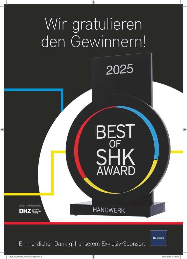 Best of SHK Award für das Handwerk 2025