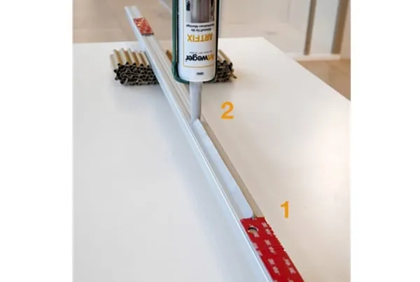 Das Artfix-Klebesystem ermöglicht ein direktes Weiterarbeiten ohne Wartezeit.