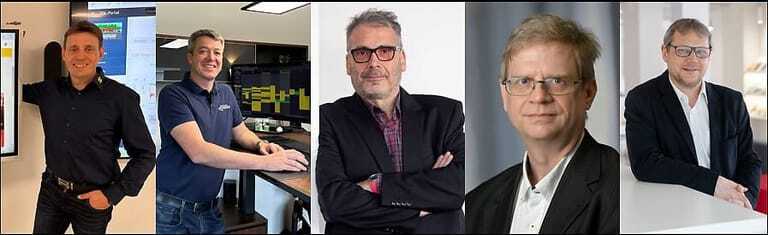 Die diesjährige Fachjury zum „Best of SHK Awards für das Handwerk“: Joachim Scheel und Armin Sinning, selbst SHK-Unternehmer und beide Gewinnern des Awards im Jahr 2024. Holger Siegel, Marketingspezialist und Geschäftsführer der Agentur id pool, früherer Si-Chefredakteur und Initiator dieses Branchenpreises. Stellvertretender Si-Chefredakteur Marcus Lauster und Maximilian Döller, Si-Chefredakteur und Vorsitzender der Fachjury (v. l.).