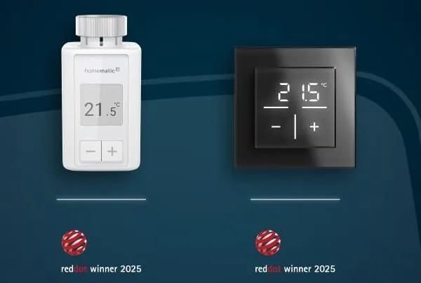 Homematic IP Heizk&ouml;rperthermostat und das Homematic IP Glas-Wandthermostat