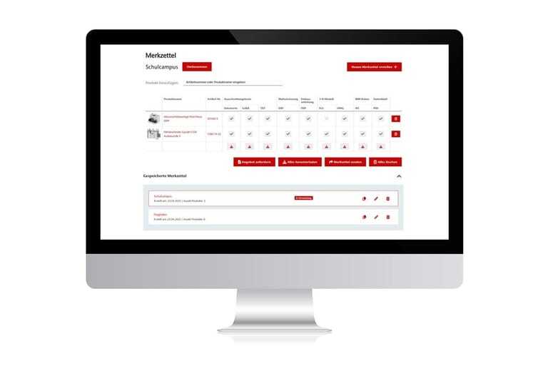 Mit dem neuen Multimerkzettel auf aco-haustechnik.de wird das Verwalten und Organisieren von Produkten im OnlineKatalog noch einfacher und effizienter.