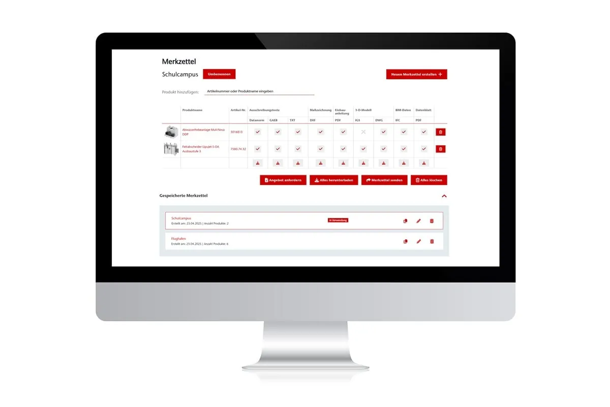 Multimerkzettel: Neu im Online-Katalog von ACO Haustechnik