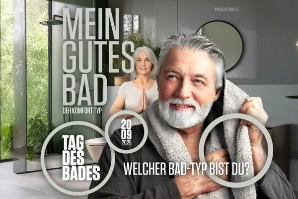 Die Branche sollte sich den 20. September schon mal vormerken: 2025 ist ein Jubiläumsjahr für die bundesweite Promotions-Kampagne, die zum 20. Mal mit dem Tag des Bades ihren Höhepunkt findet.