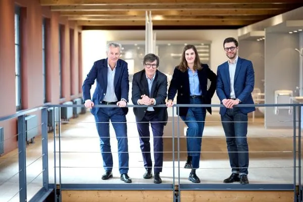 Patrick Delabie, Luc Delabie, Alice Delabie und ihr Mann Vincent Bogard (v. l.)