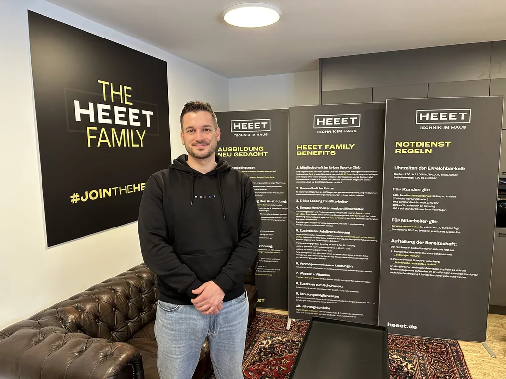 Lino Ferda hatte die Idee, mit HEEET zur Firmenfusion und hat damit zwei Unternehmen die Chance gegeben, erfolgreich in die Zukunft zu gehen, das ist den "Best of SHK Award 2025&ldquo; im Bereich Handwerk wert.