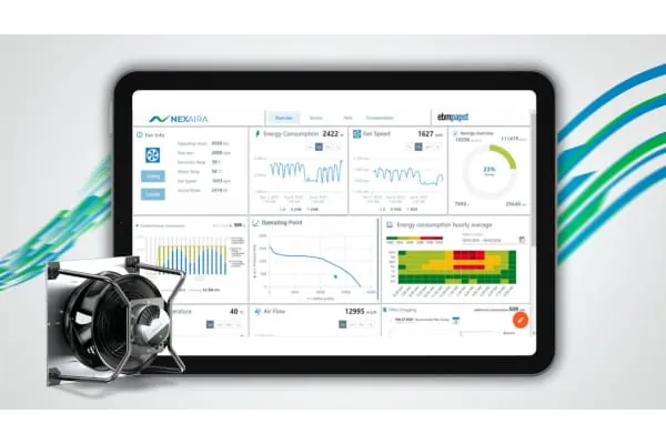 Das digitale Ökosystem Nexaira ermöglicht es, Betriebsdaten von Ventilatoren auszuwerten und so die Betriebssicherheit zu erhöhen sowie vorhandene Energieeinsparpotentiale zu realisieren.