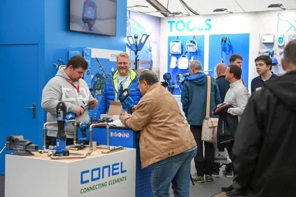 Messestand bei den GC-Neuheitenschauen.