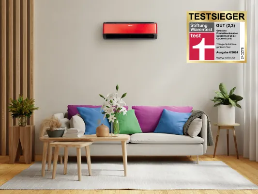 Luft-/Luft-Wärmepumpen wie das Testsiegergerät Climate 8000i sind ebenfalls förderfähig.