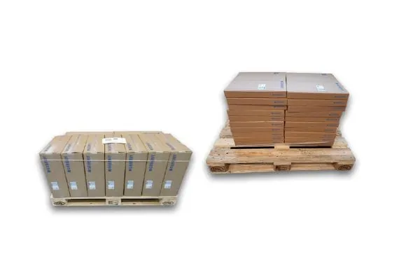 Geberit-Verpackung auf Palette