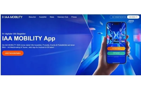 Allen Besucherinnen und Besuchern wird empfohlen, sich die offizielle IAA Mobility App runterzuladen.
