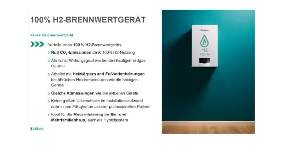 Wasserstoff-W&auml;rmeerzeuger &ndash; kompatibel mit vorhandenen 