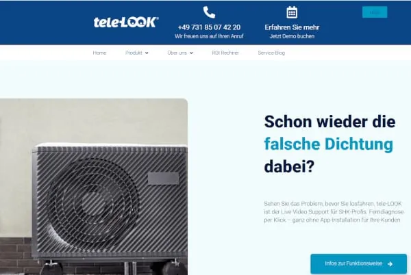 Tele-Look ist eine Video-Support Software f&uuml;r den Technischen Kundenservice.